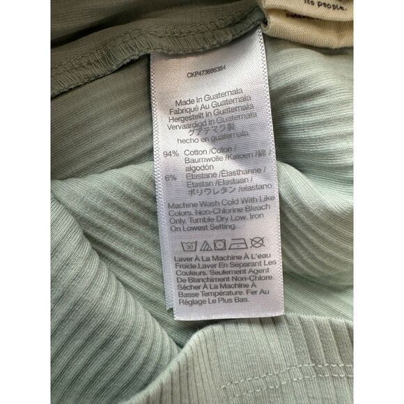 Madewell Sage Green Tailored Crop Stretch Casual Everyday Tank Ribbed NWT XXS - Picture 4 of 5